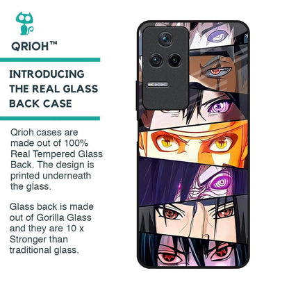 Anime Eyes Glass Case for Poco F4 5G