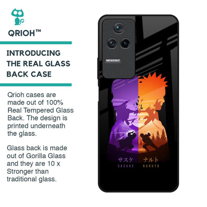 Minimalist Anime Glass Case for Poco F4 5G