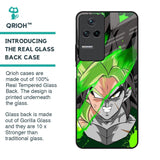 Anime Green Splash Glass Case for Poco F4 5G