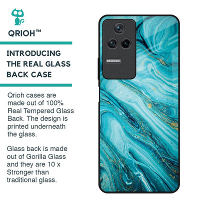 Ocean Marble Glass Case for Poco F4 5G