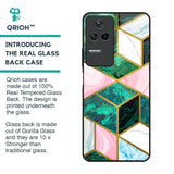 Seamless Green Marble Glass Case for Poco F4 5G