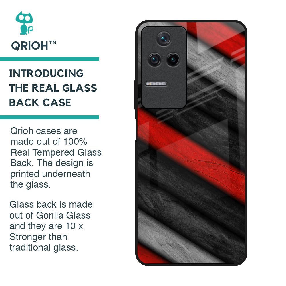 Soft Wooden Texture Glass Case for Poco F4 5G