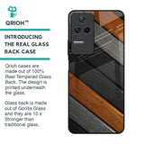 Tri Color Wood Glass Case for Poco F4 5G