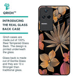 Lines Pattern Flowers Glass Case for Poco F4 5G