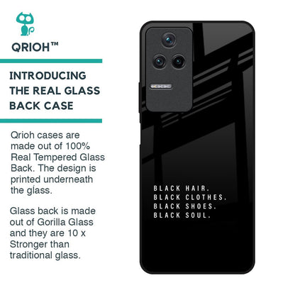 Black Soul Glass Case for Poco F4 5G