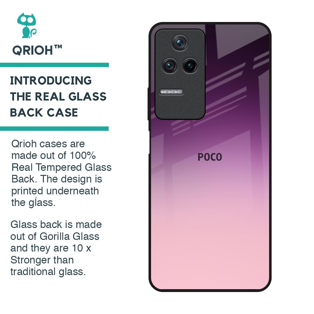 Purple Gradient Glass case for Poco F4 5G