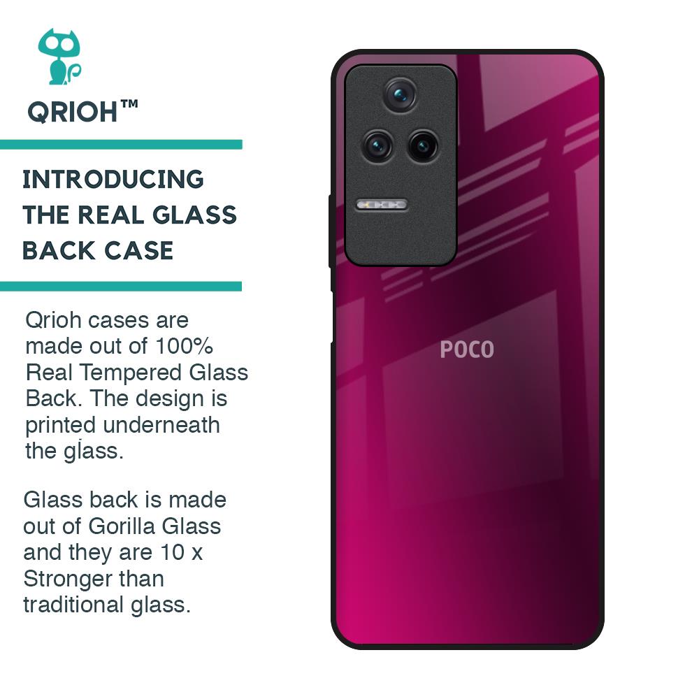 Pink Burst Glass Case for Poco F4 5G