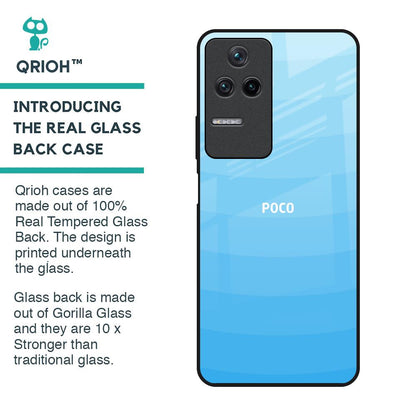 Wavy Blue Pattern Glass Case for Poco F4 5G