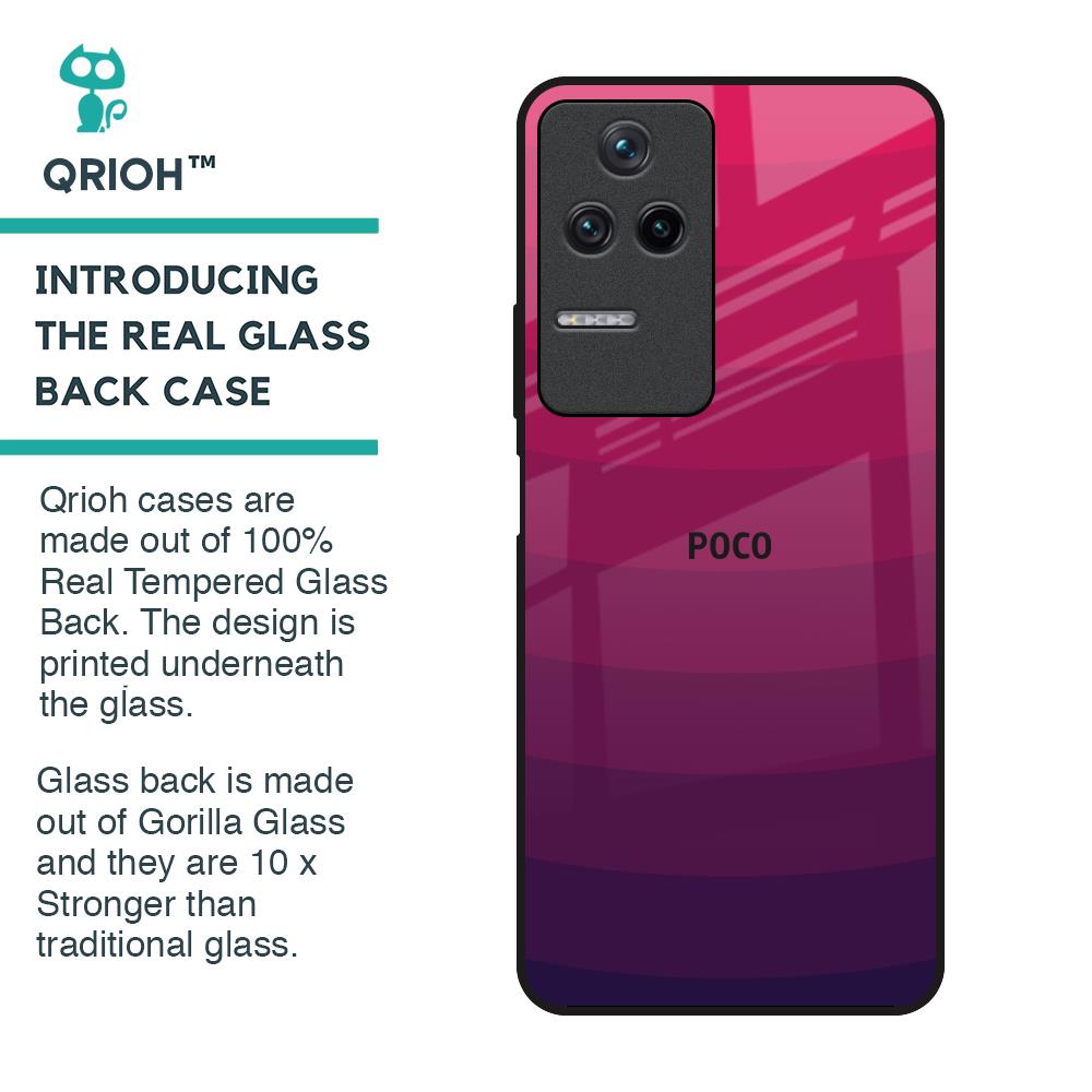 Wavy Pink Pattern Glass Case for Poco F4 5G
