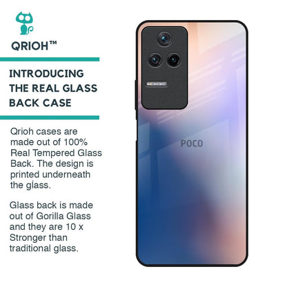 Blue Mauve Gradient Glass Case for Poco F4 5G
