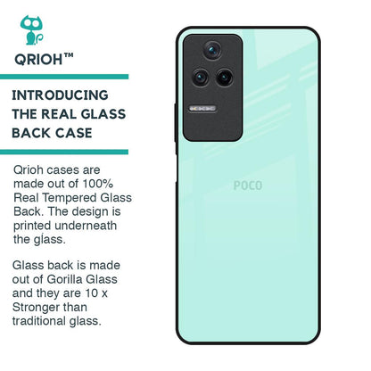 Teal Glass Case for Poco F4 5G