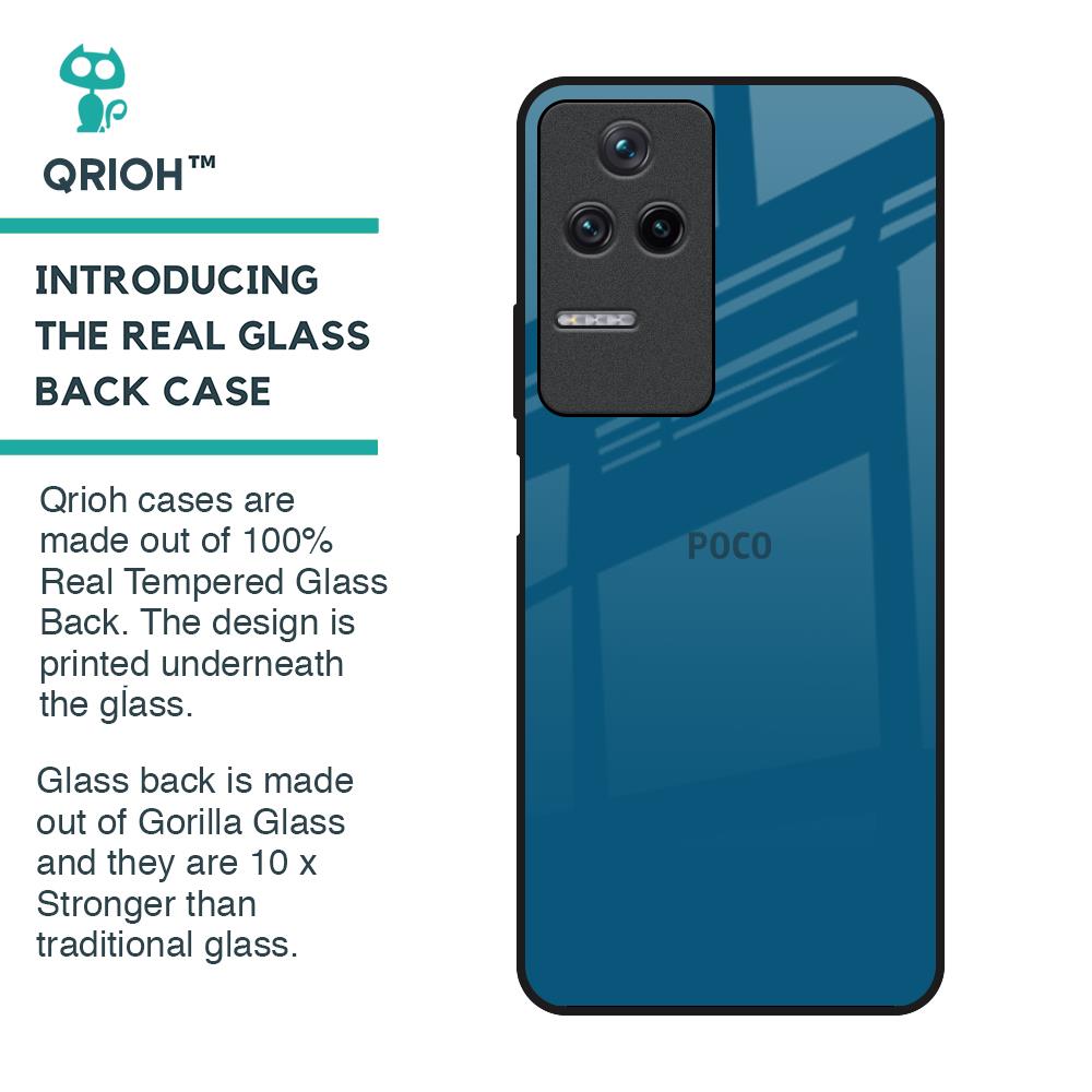 Cobalt Blue Glass Case for Poco F4 5G