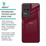 Classic Burgundy Glass Case for Poco F4 5G