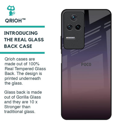 Grey Ombre Glass Case for Poco F4 5G