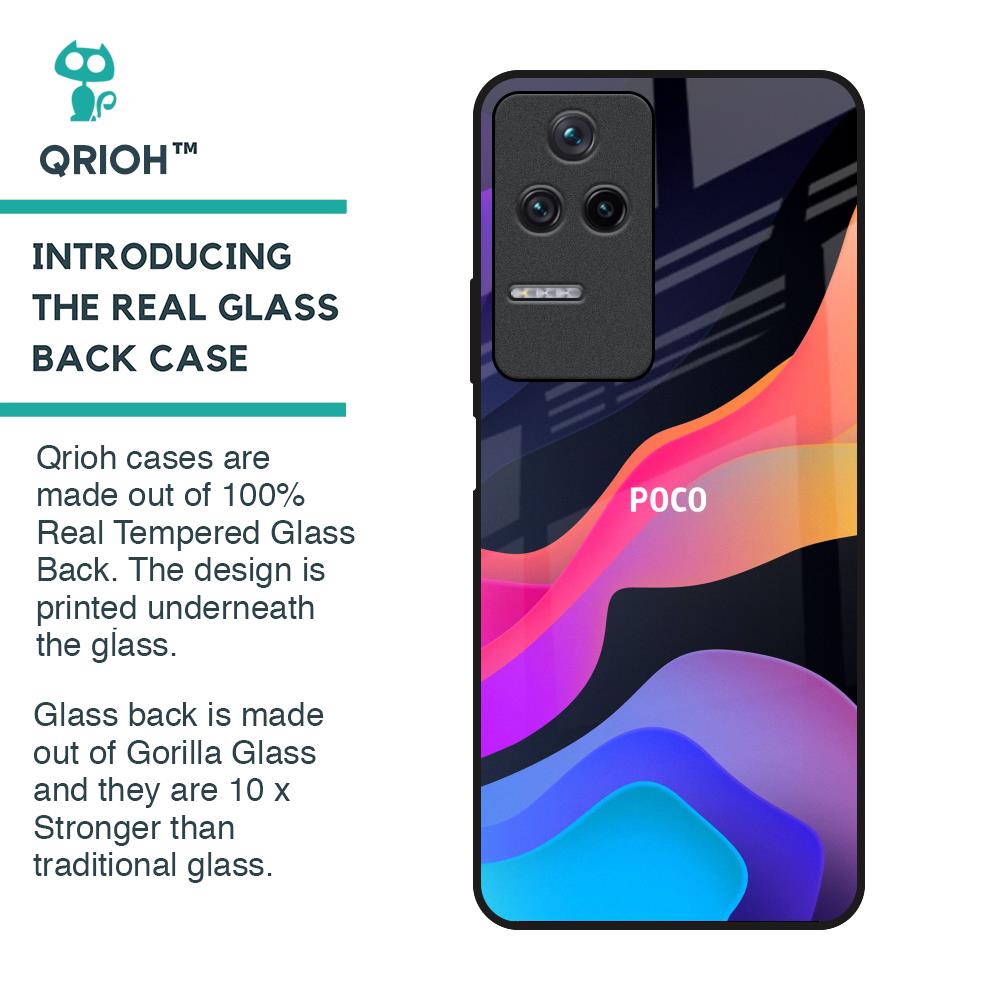 Colorful Fluid Glass Case for Poco F4 5G