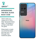 Blue & Pink Ombre Glass case for Poco F4 5G