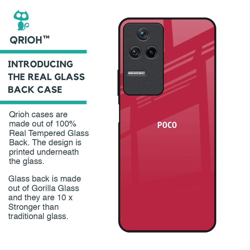 Solo Maroon Glass case for Poco F4 5G