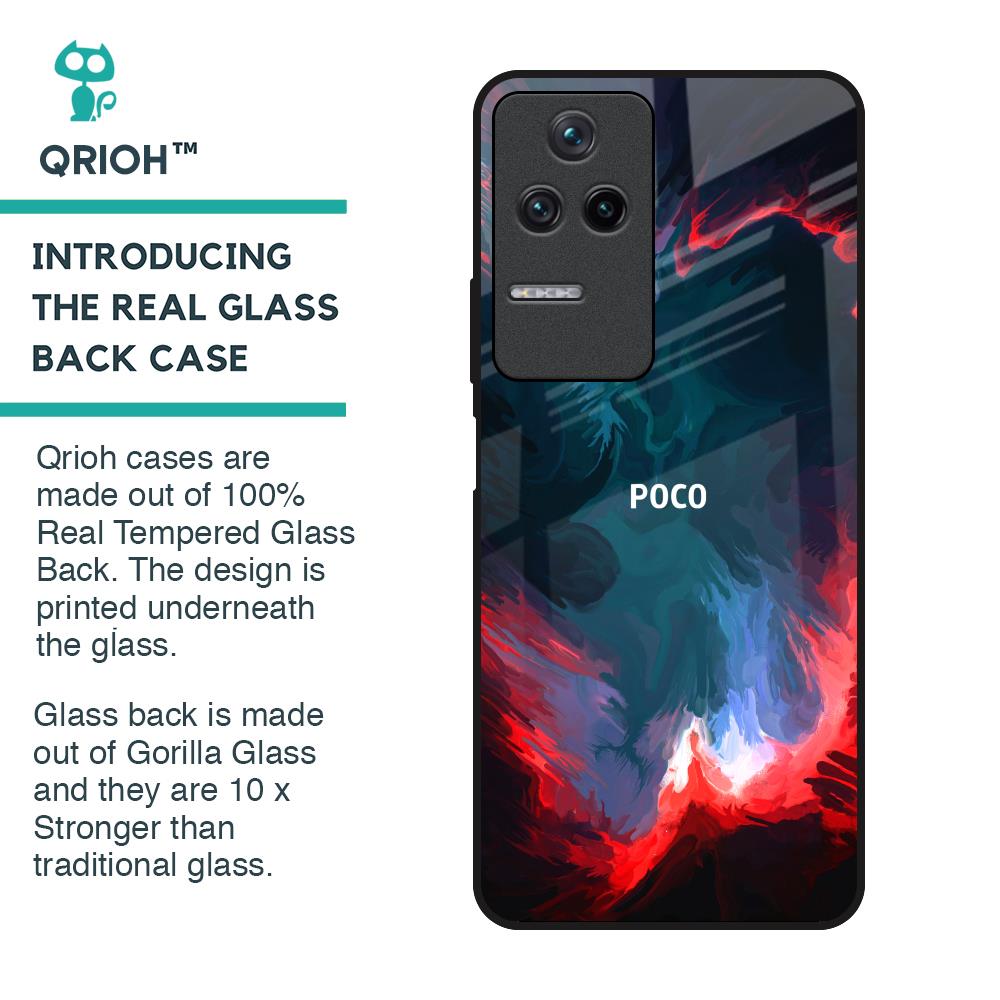 Brush Art Glass Case For Poco F4 5G