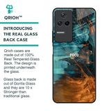 Golden Splash Glass Case for Poco F4 5G