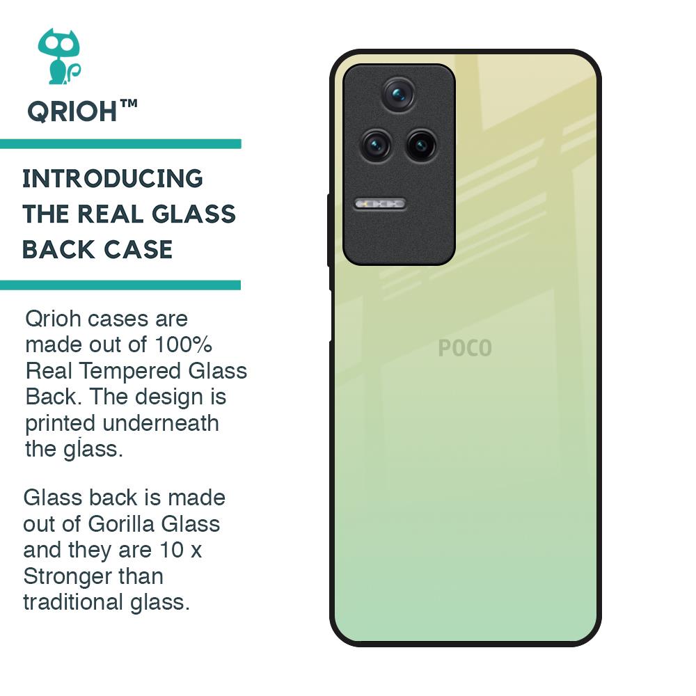 Mint Green Gradient Glass Case for Poco F4 5G