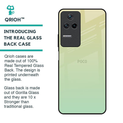 Mint Green Gradient Glass Case for Poco F4 5G