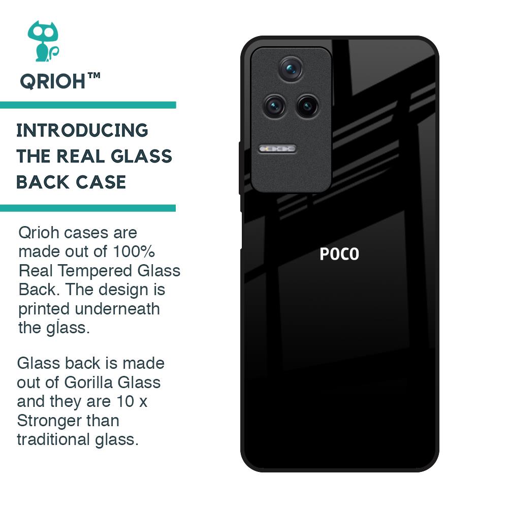 Jet Black Glass Case for Poco F4 5G