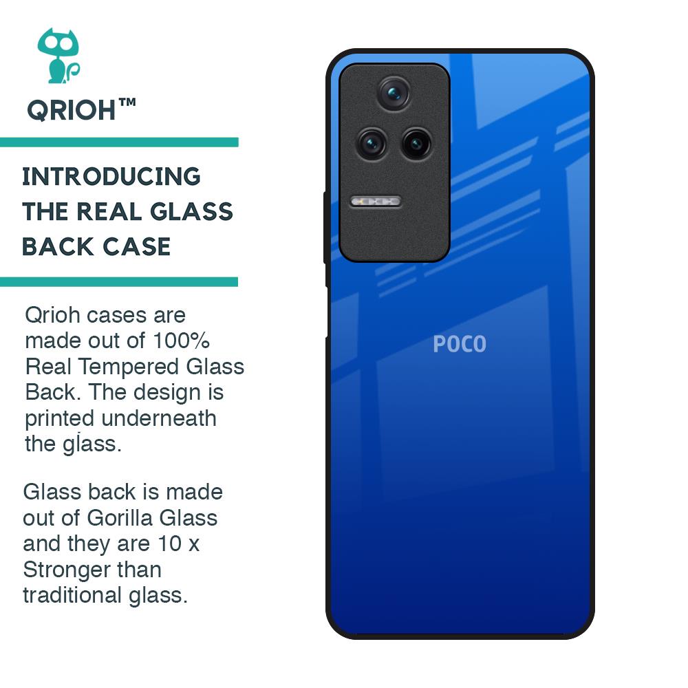 Egyptian Blue Glass Case for Poco F4 5G