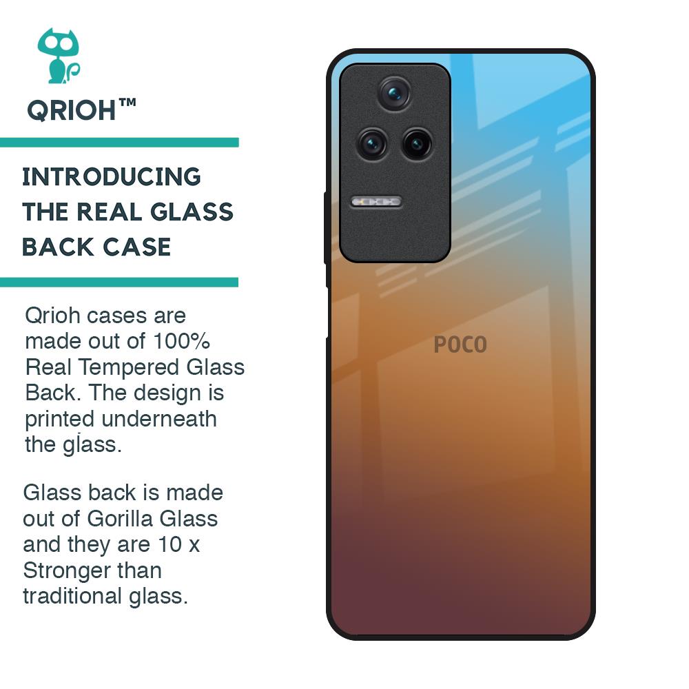 Rich Brown Glass Case for Poco F4 5G
