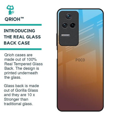 Rich Brown Glass Case for Poco F4 5G