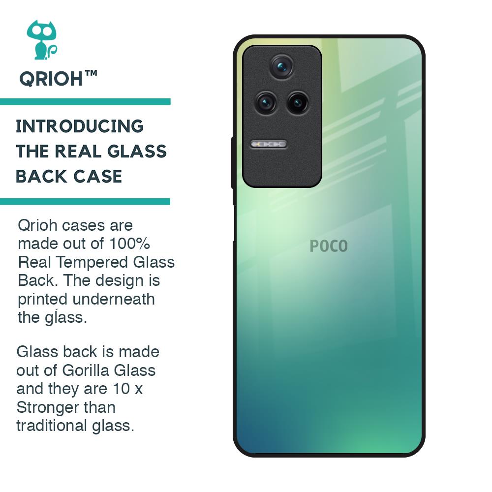 Dusty Green Glass Case for Poco F4 5G