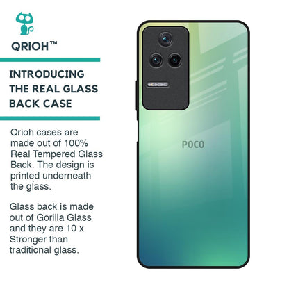 Dusty Green Glass Case for Poco F4 5G
