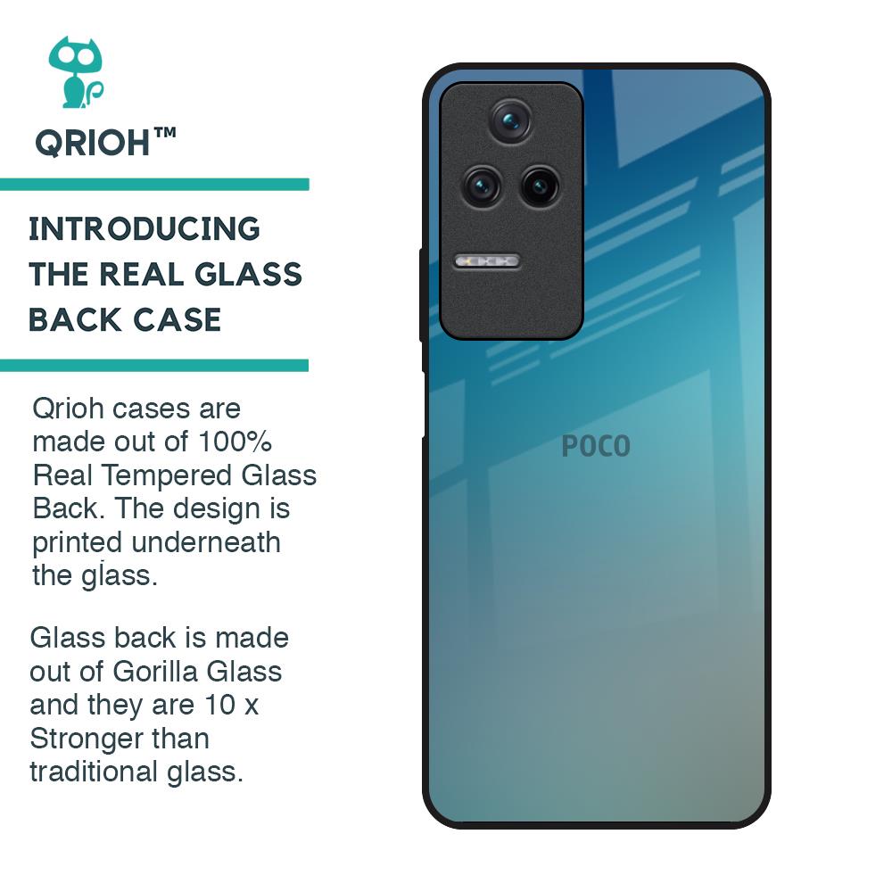 Sea Theme Gradient Glass Case for Poco F4 5G