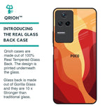 Magma Color Pattern Glass Case for Poco F4 5G