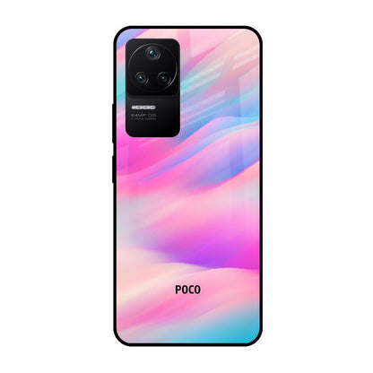 Colorful Waves Poco F4 5G Glass Cases & Covers Online