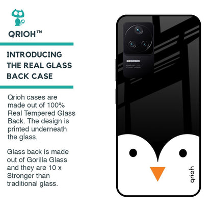 Cute Penguin Glass Case for Poco F4 5G