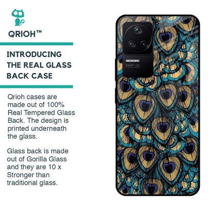 Peacock Feathers Glass case for Poco F4 5G
