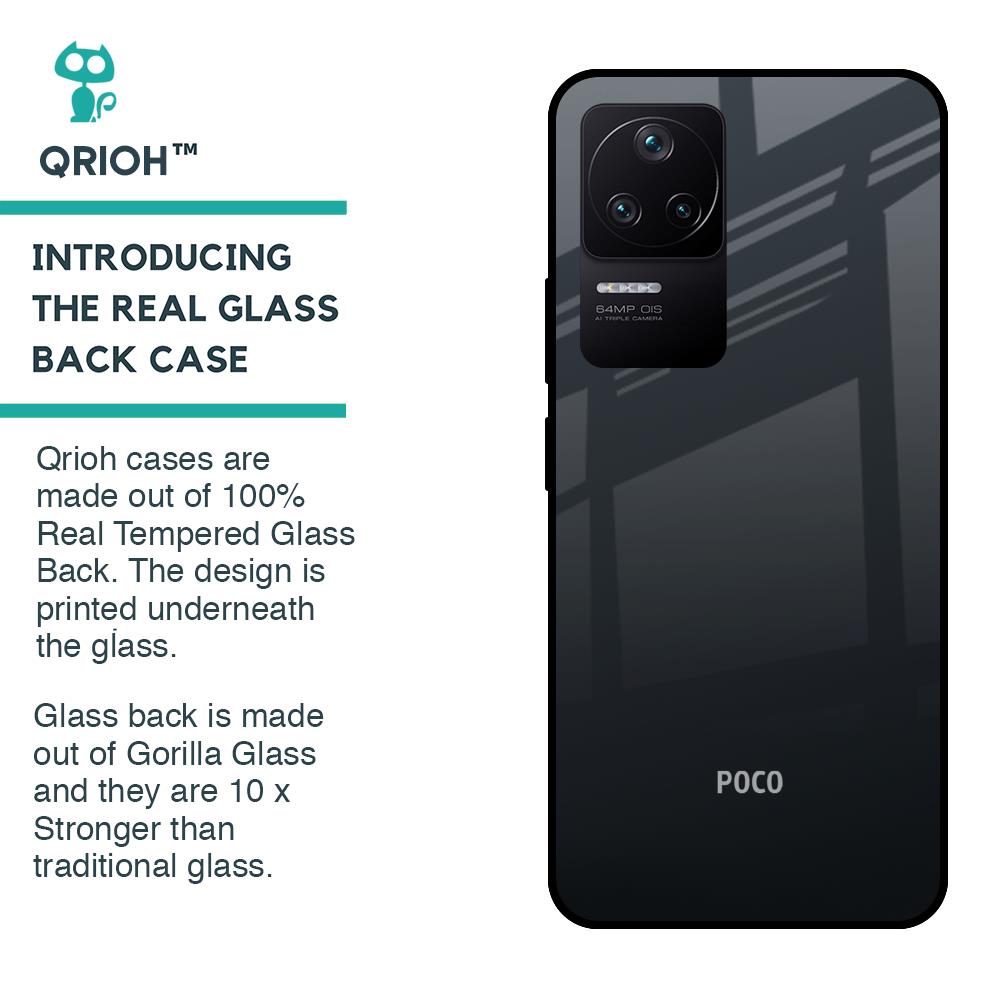 Stone Grey Glass Case For Poco F4 5G