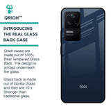 Overshadow Blue Glass Case For Poco F4 5G
