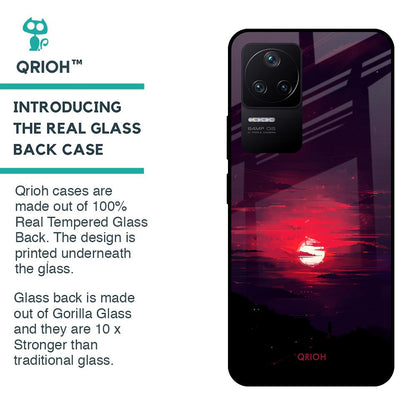 Morning Red Sky Glass Case For Poco F4 5G