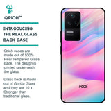 Colorful Waves Glass case for Poco F4 5G