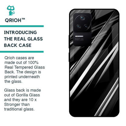 Black & Grey Gradient Glass Case For Poco F4 5G