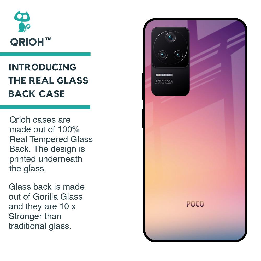 Lavender Purple Glass case for Poco F4 5G