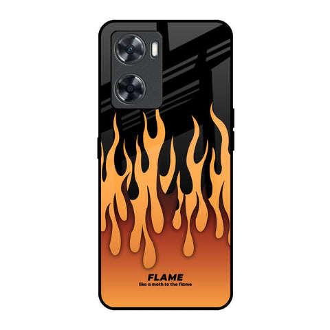 Fire Flame Oppo A57 4G Glass Back Cover Online