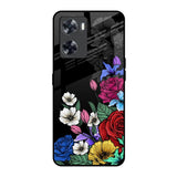 Rose Flower Bunch Art Oppo A57 4G Glass Back Cover Online