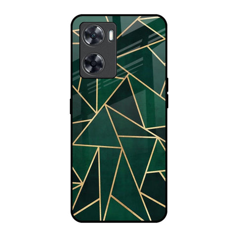 Abstract Green Oppo A57 4G Glass Back Cover Online