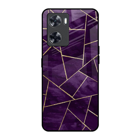 Geometric Purple Oppo A57 4G Glass Back Cover Online