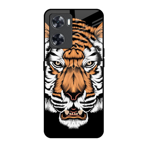 Angry Tiger Oppo A57 4G Glass Back Cover Online