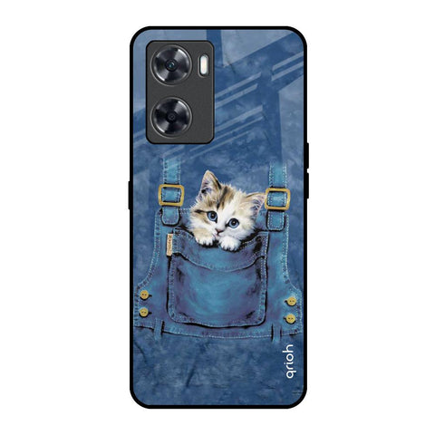 Kitty In Pocket Oppo A57 4G Glass Back Cover Online