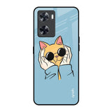 Adorable Cute Kitty Oppo A57 4G Glass Back Cover Online