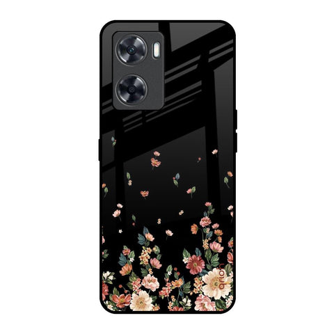 Floating Floral Print Oppo A57 4G Glass Back Cover Online